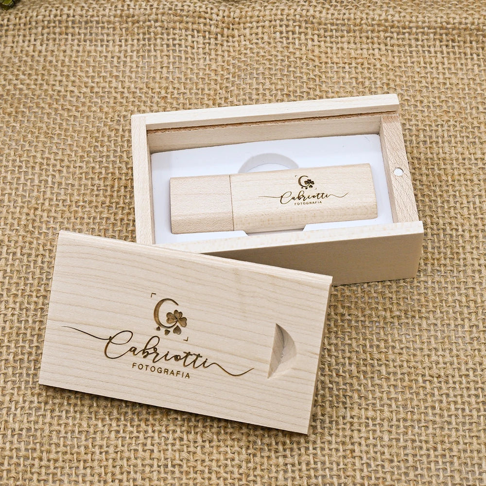 20-Pack Custom Logo Wooden USB Flash Drives 4GB–128GB USB Flash Drive PRIMED