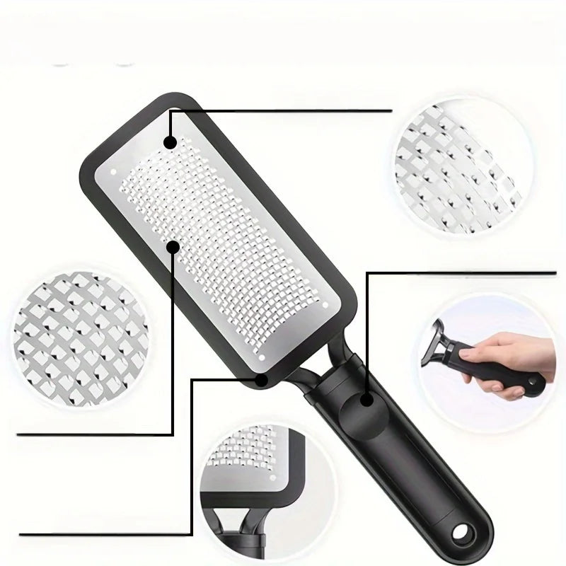 Stainless Steel Foot File & Pedicure Grinder | Ergonomic Handle Foot File Tool PRIMED