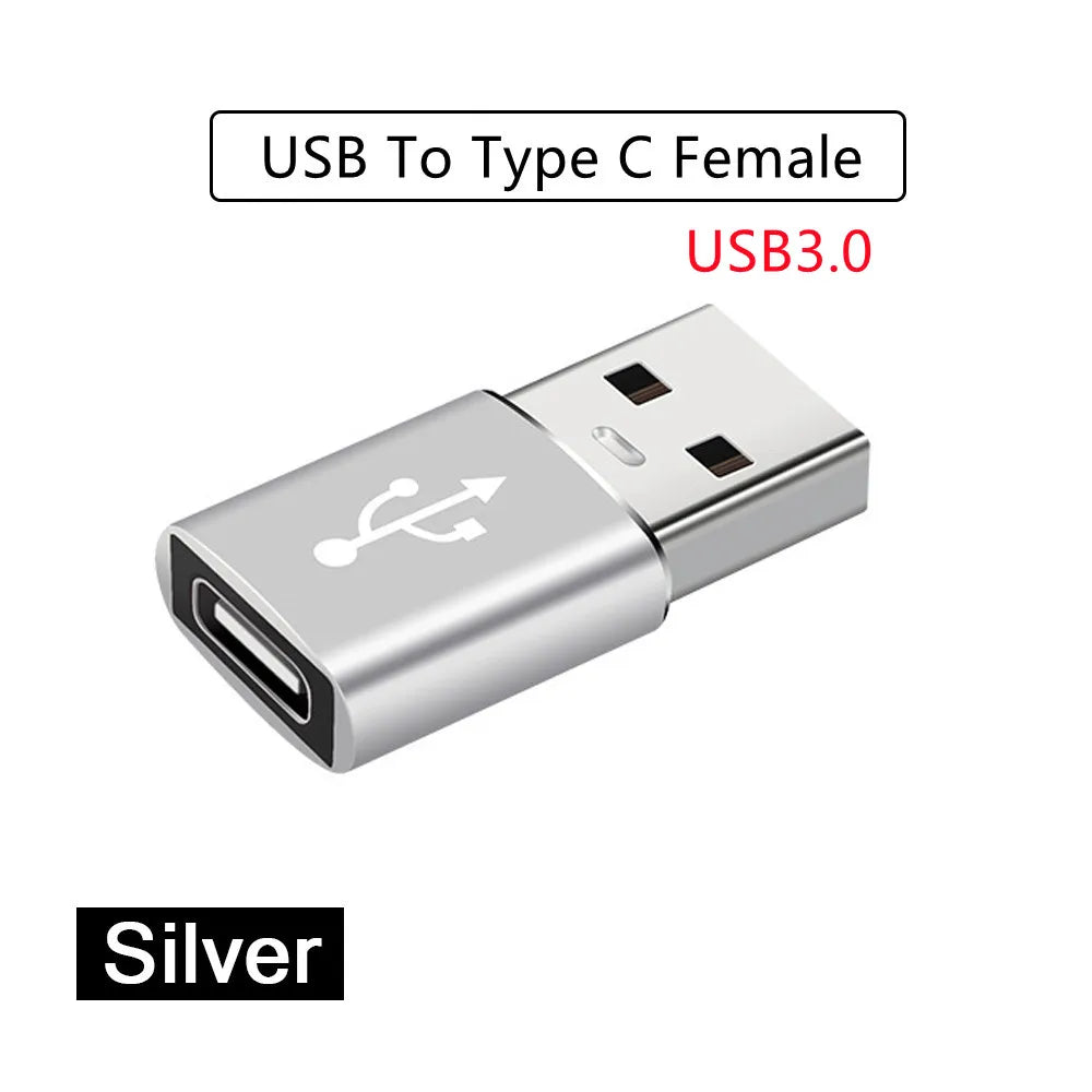 USB-C to USB 3.0 OTG Adapter | Type-C Male to USB-A Female USB-C OTG Adapter PRIMED USB-Type C silver