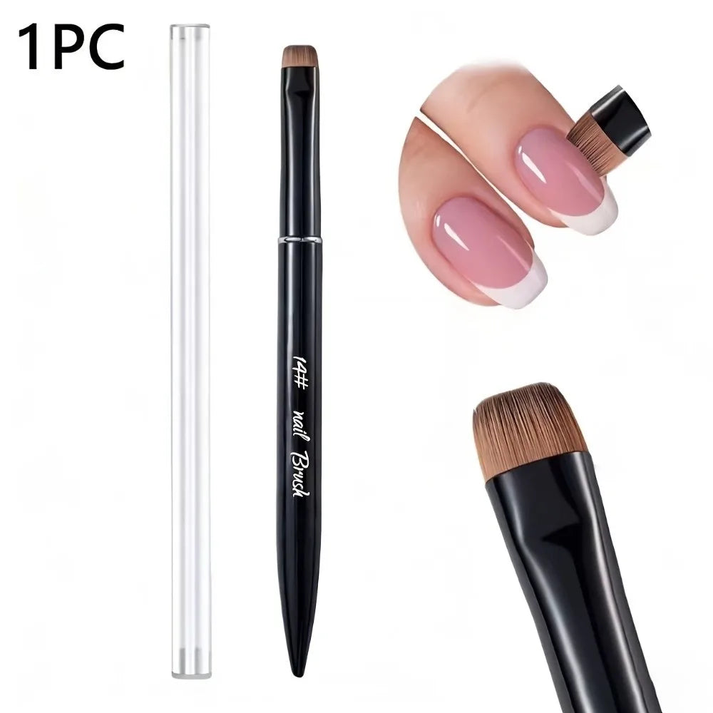 3-in-1 Nail Art Brush | Gel Cleaning & Drawing Manicure Tool