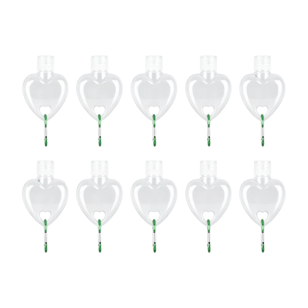 10-Pack 50ml Travel Bottles with Flip Cap & Keychain