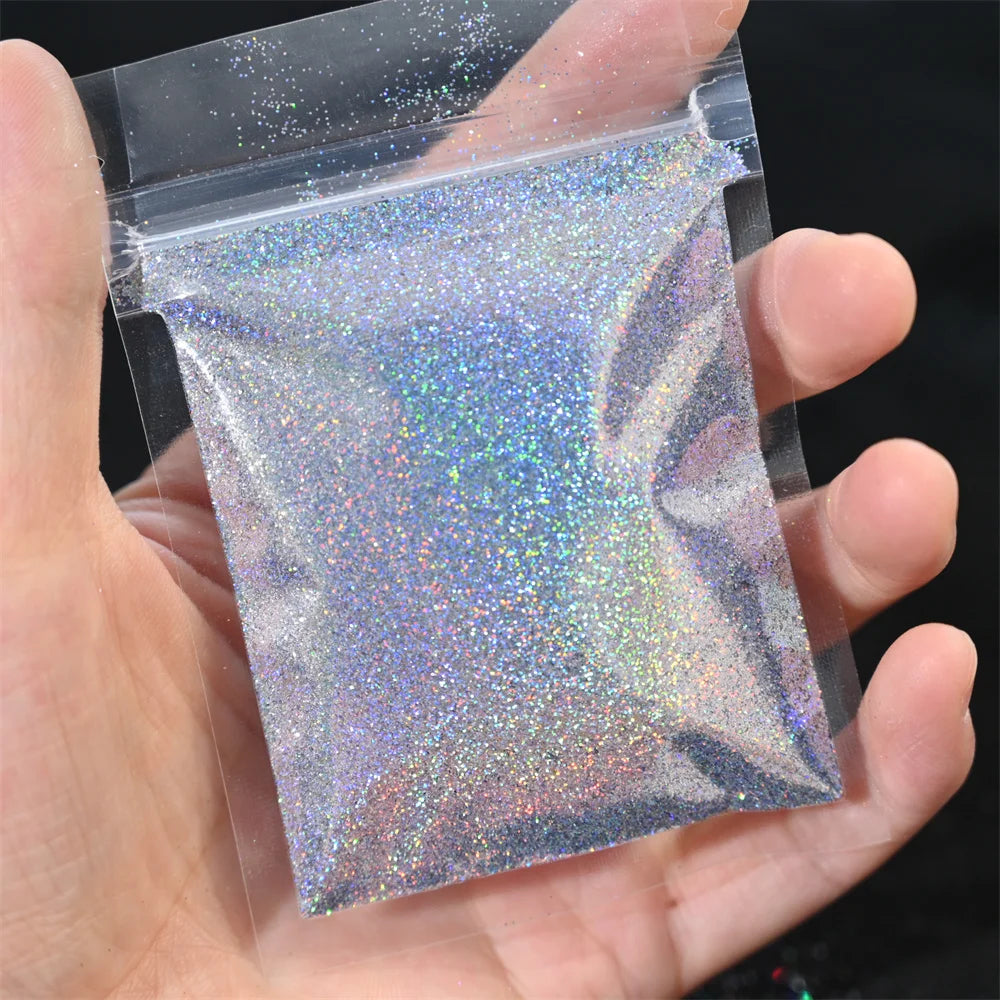 Ultra Fine Holographic Nail Glitter Powder 0.2mm | 5/10g Bulk