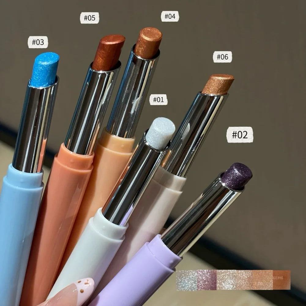 Shimmer Eyeshadow Pen – 3-in-1 Pearlescent Highlight Stick Eyeshadow Stick PRIMED