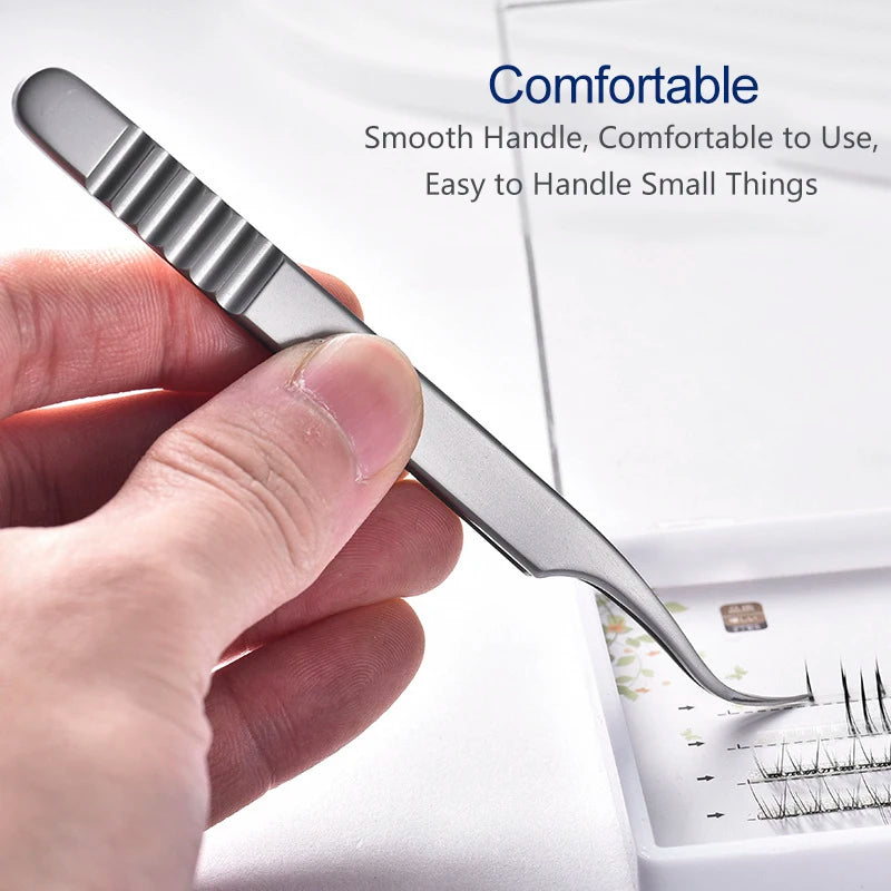 Stainless Steel Eyelash Extension Tweezers | Volume Lash Tool