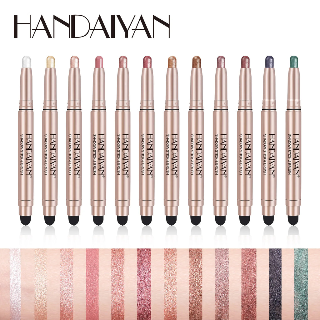HANDAIYAN Double-Head Eyeshadow Shimmer Highlighter Pen Eyeshadow Stick Pen PRIMED