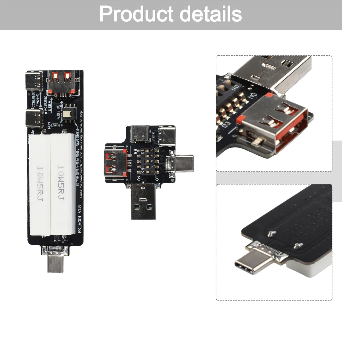 Type-C USB Power Meter – Voltage & Current Tester M001
