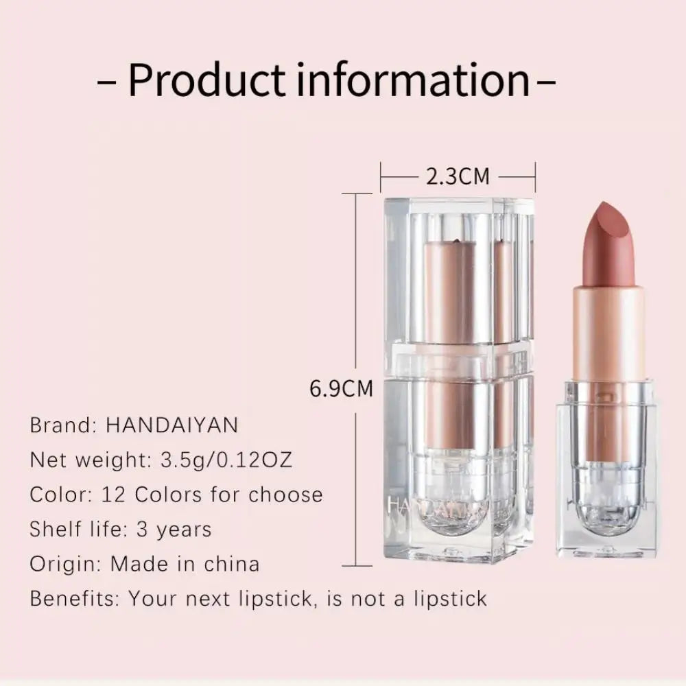 HANDAIYAN Matte Nude Lipstick – Velvet Waterproof Formula Matte Lipstick PRIMED