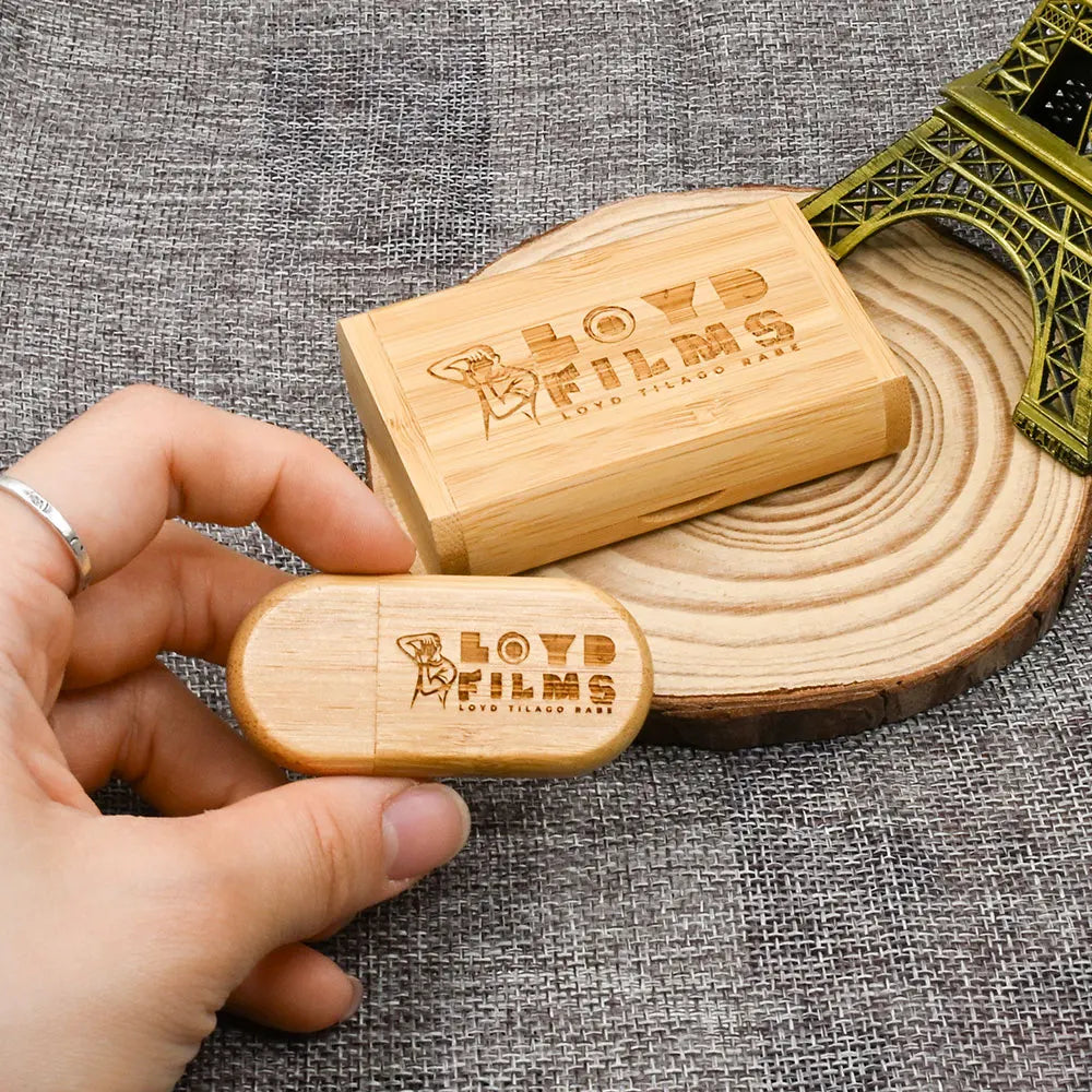 30-Pack Wooden USB 3.0 Flash Drives 16GB 32GB Custom Logo Gift USB Flash Drive PRIMED
