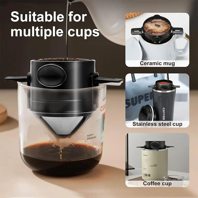 LMETJMA Pour Over Coffee Dripper – Reusable Collapsible Filter Pour Over Coffee Dripper PRIMED