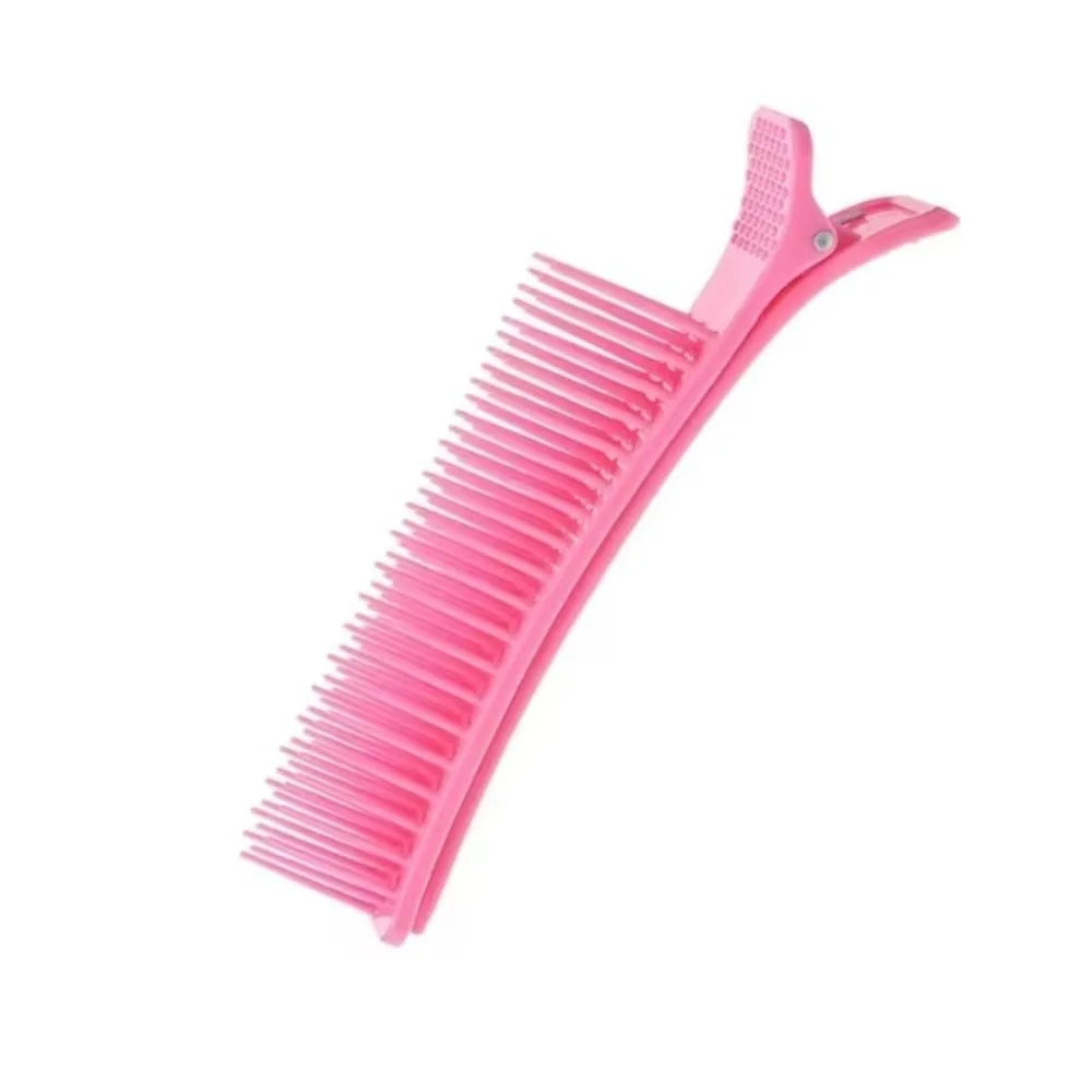 Hair Sectioning Clips with Built-In Comb | Non-Slip Grip Hair Sectioning Clip PRIMED Pink