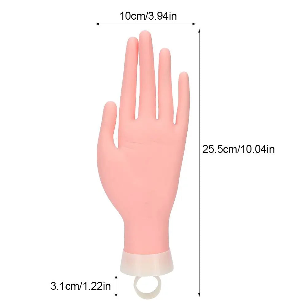 Bendable Nail Practice Hand | Flexible Mannequin for Nail Art Nail Practice Hand PRIMED