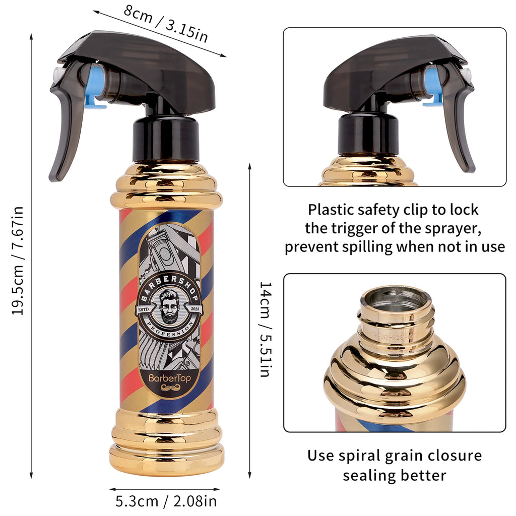 Vintage Barbershop Fine Mist Spray Bottle 200ml | Salon Use