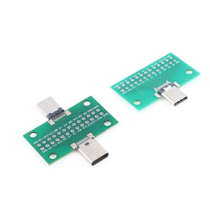 USB 3.1 Type-C Male to Female Test PCB Board Adapter 24P 2.54mm