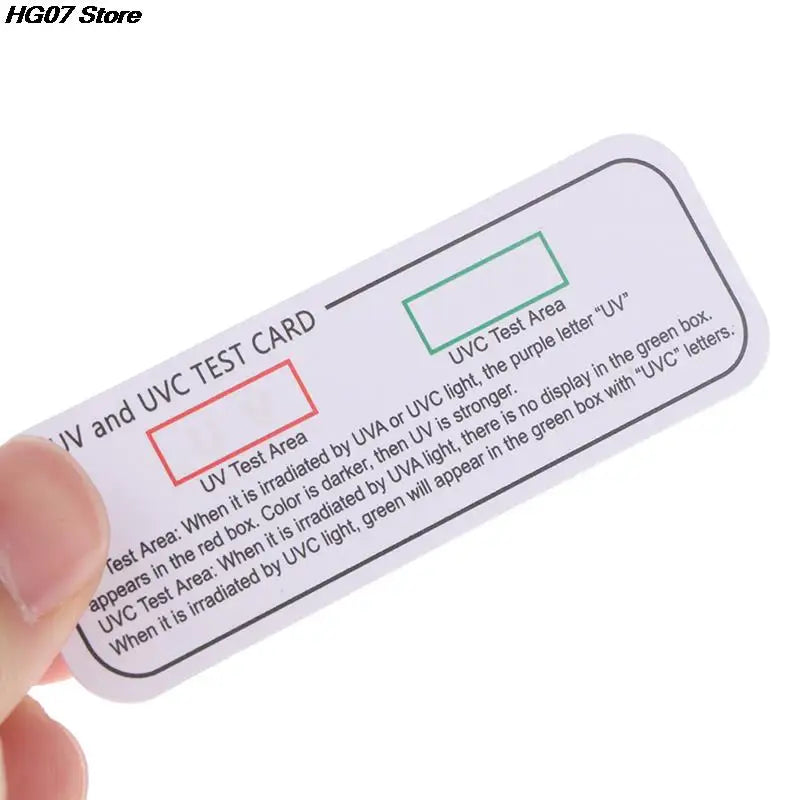 UV Light Test Cards UVA UVC Wavelength Indicator 10 Pack