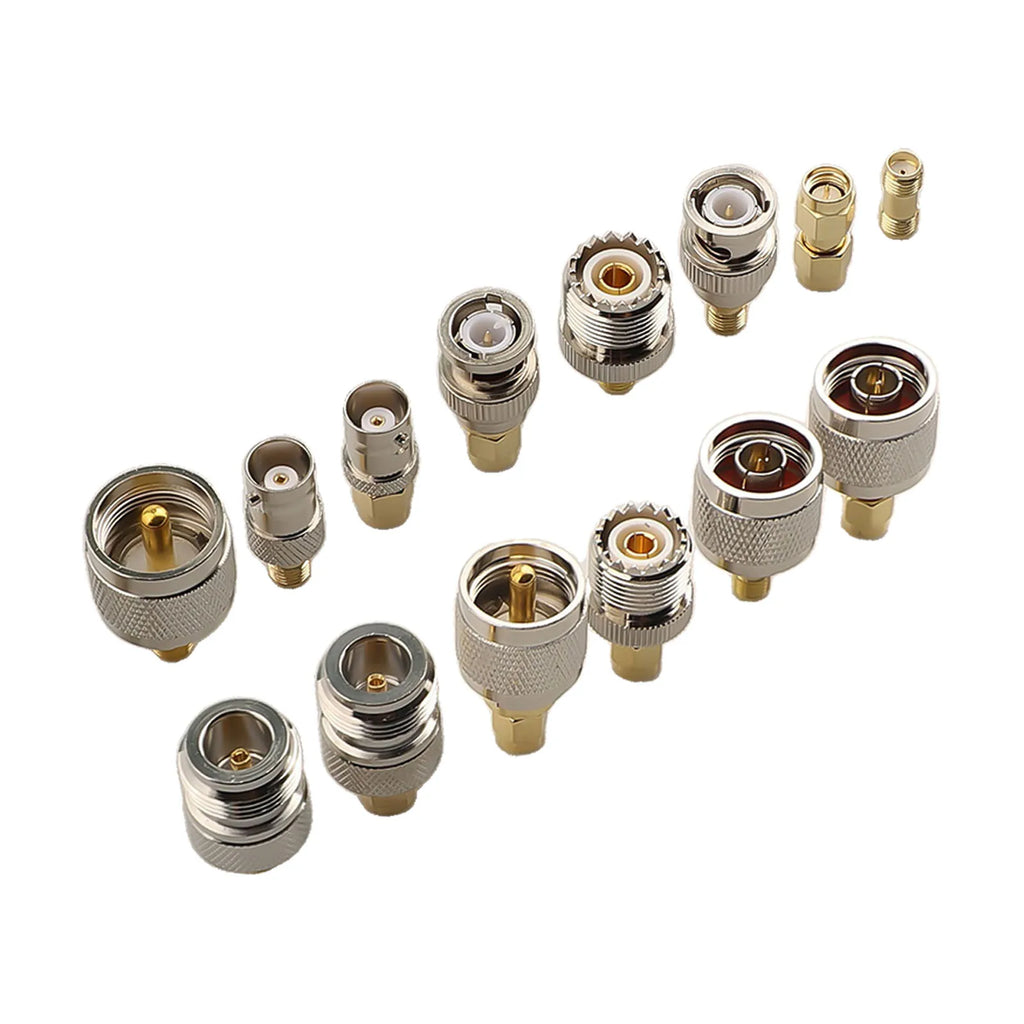 14-Piece SMA BNC UHF N-Type RF Coaxial Adapter Connector Kit RF Connector Kit PRIMED China Mainland