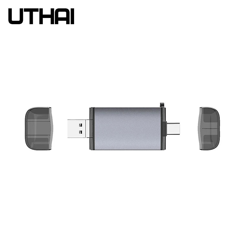 UTHAI J17 6-in-1 USB-C OTG Card Reader SD TF Adapter USB-C Card Reader PRIMED