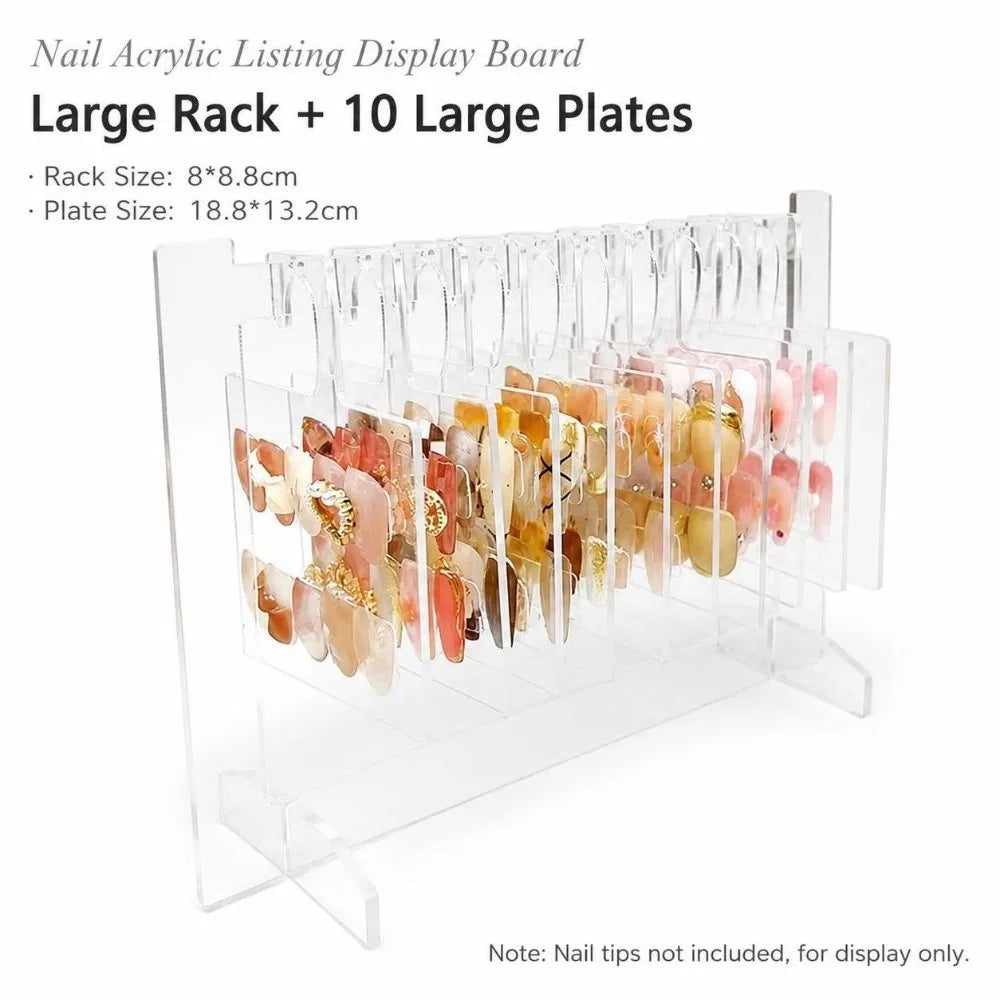 Acrylic Nail Art Display Rack – Transparent Desktop Stand Nail Display Rack PRIMED L Display stand