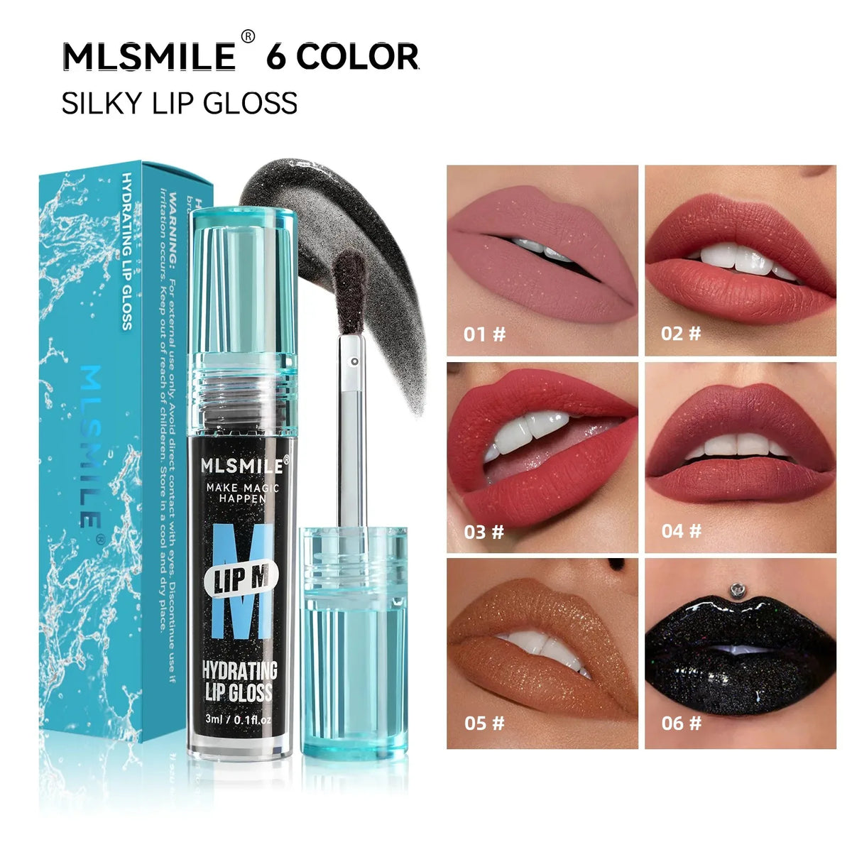 MLSMILE Pearl Nude Lip Gloss – Waterproof Moisturizing Glaze Lip Gloss PRIMED