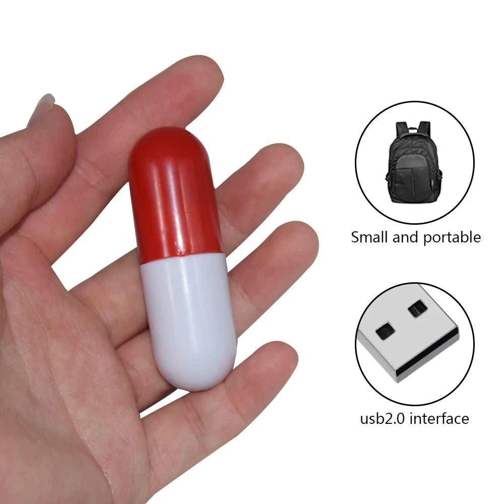 Pill Shape USB 2.0 Flash Drive 4GB–128GB | Memory Stick USB Flash Drive PRIMED