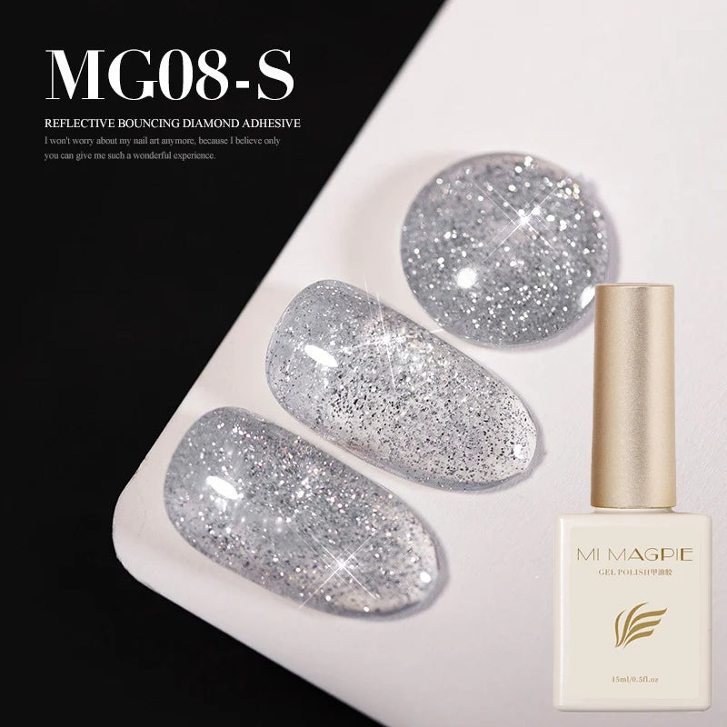 Diamond Glitter Gel Polish – Holographic UV LED Nail Gel 15ml