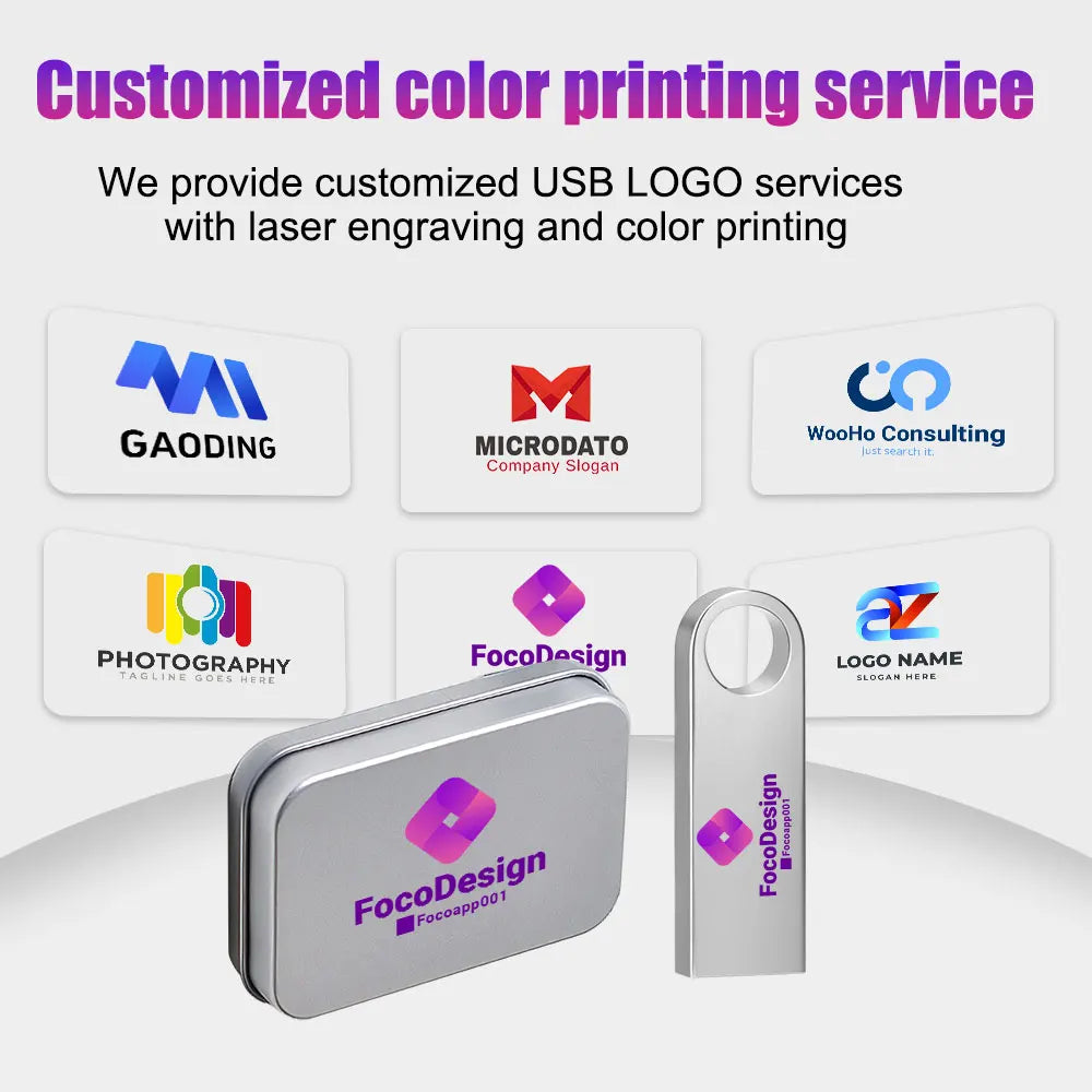 10-Pack Metal USB 2.0 Flash Drives 8–64GB | Free Custom Logo USB Flash Drive PRIMED