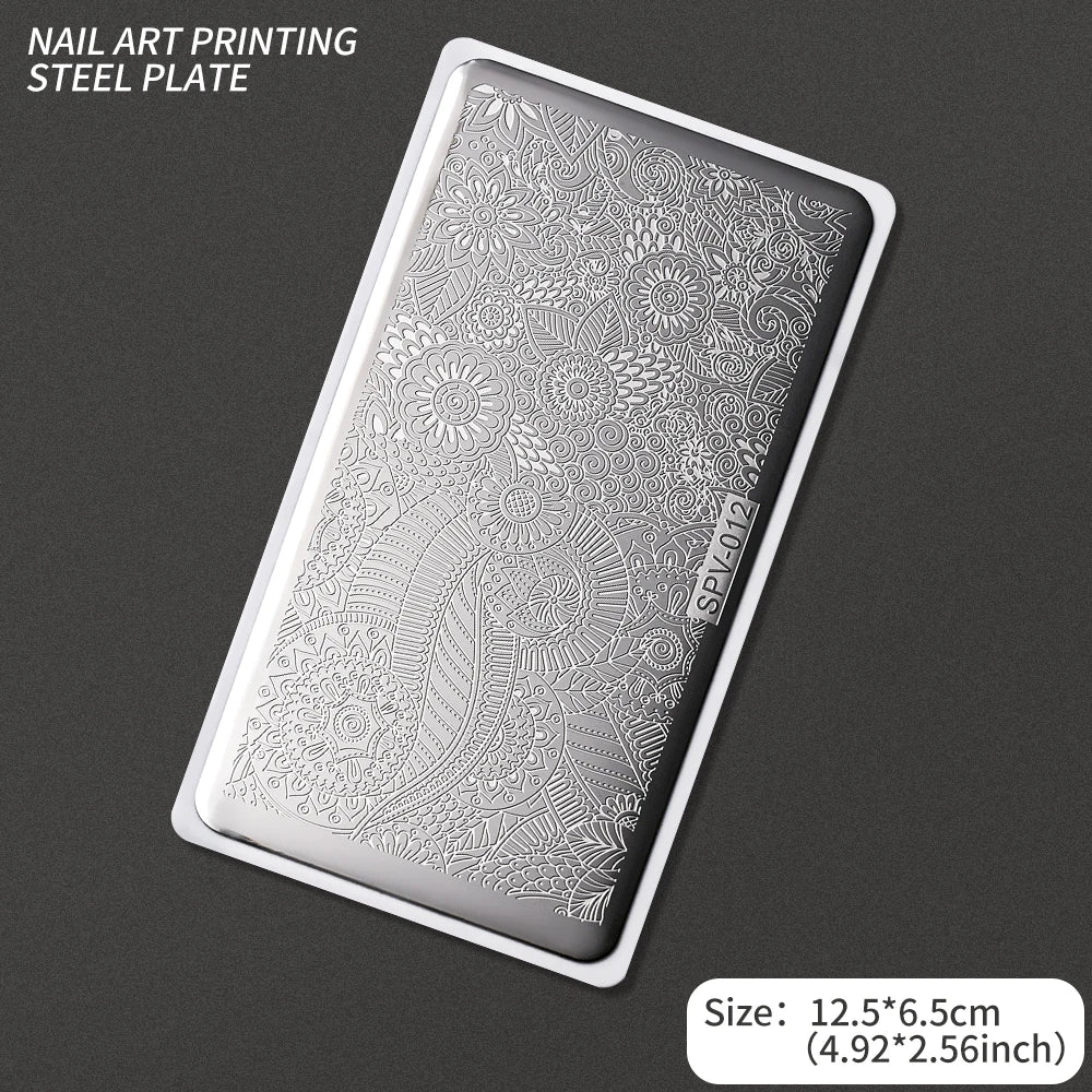 Nail Art Stamping Plate – Waves, Florals & Animal Designs Nail Stamping Plate PRIMED