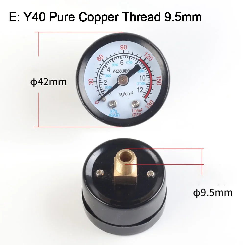 Y40/Y50 Pressure Gauge 0–180 PSI | Air, Gas, Water & Fuel