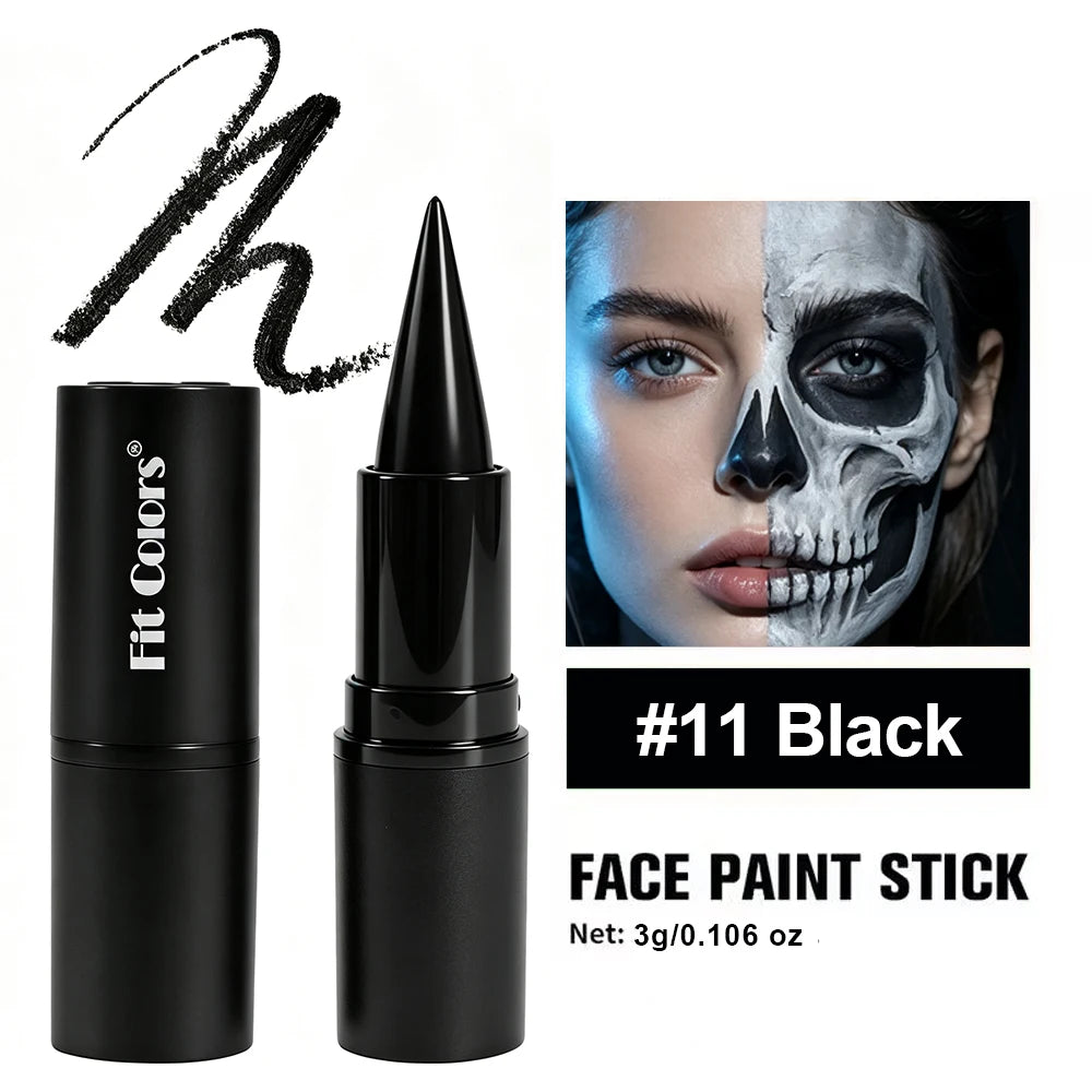 Halloween Face & Body Paint Stick – Waterproof Cosplay Lipstick Face & Body Paint PRIMED 11 3g
