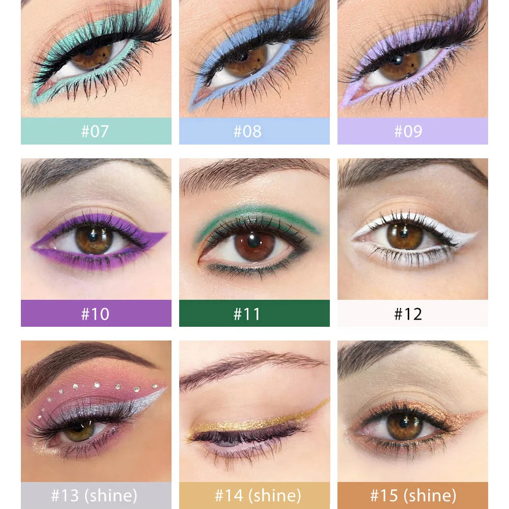 Handaiyan 20-Piece Colored Waterproof Eyeliner Pencil Set Colored Eyeliner Set PRIMED