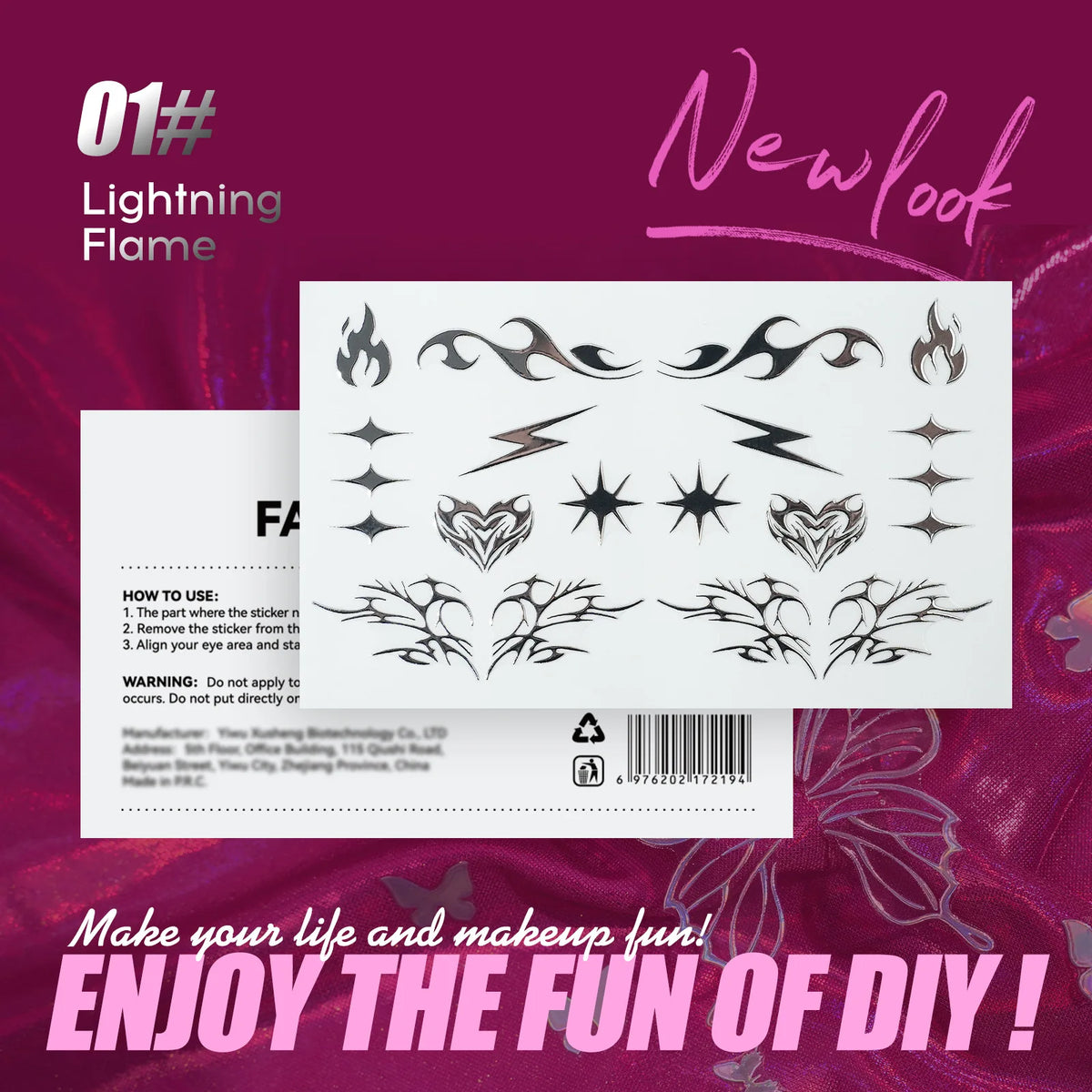 MLSMILE 3D Laser Face Tattoo Stickers | Eye Makeup Beauty