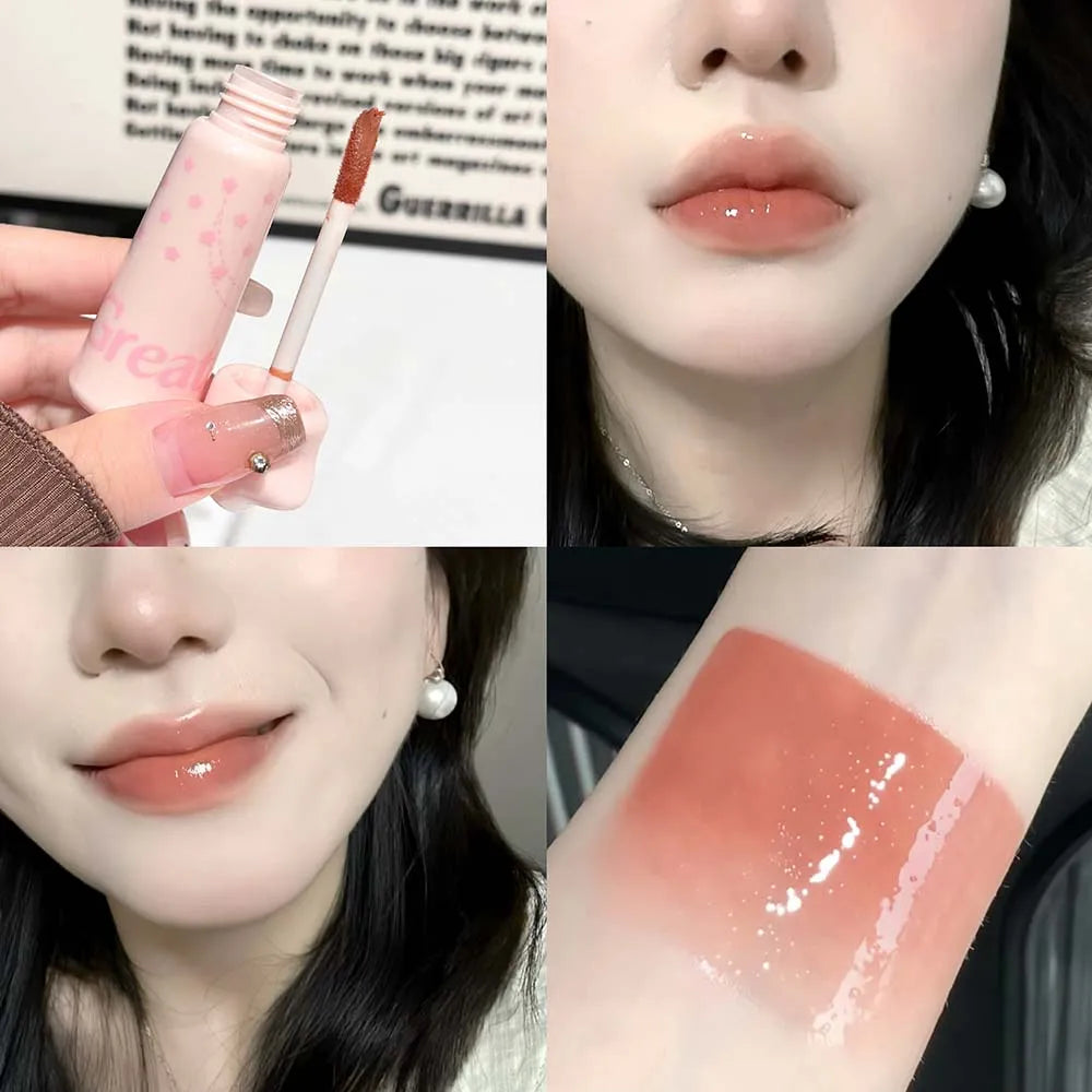 Waterproof Mirror Lip Gloss 6 Shades – Nude & Brown Long-Lasting