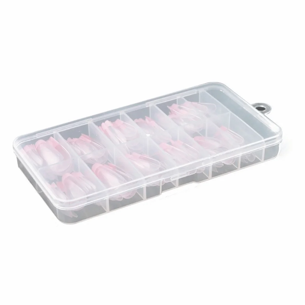 120Pcs French Style False Nails – Mixed Size Full Cover Tips