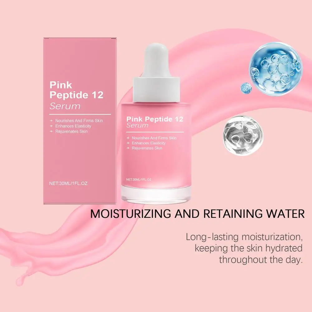 Pink Peptide12 Face Serum 30ml – Firming & Hydrating Essence