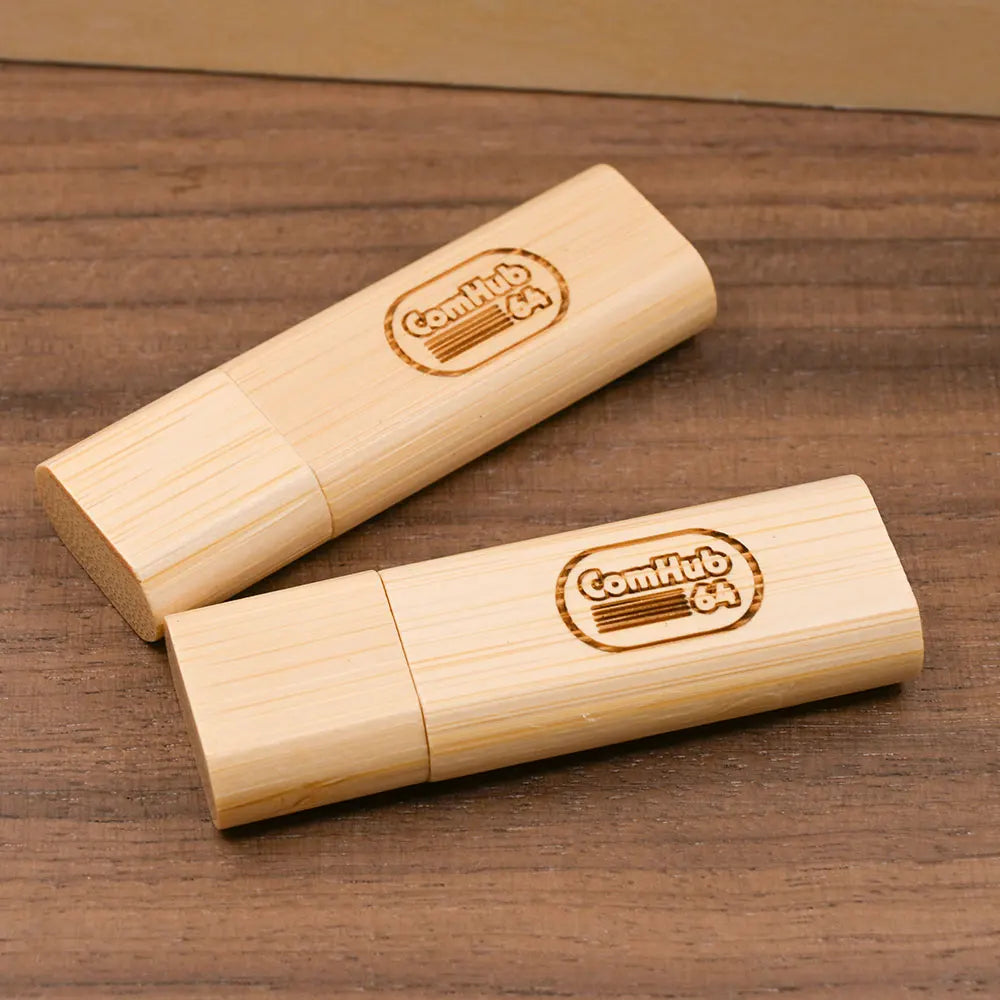 50-Pack Custom Logo Wooden USB Flash Drives | Wedding Gift Custom USB Flash Drive PRIMED
