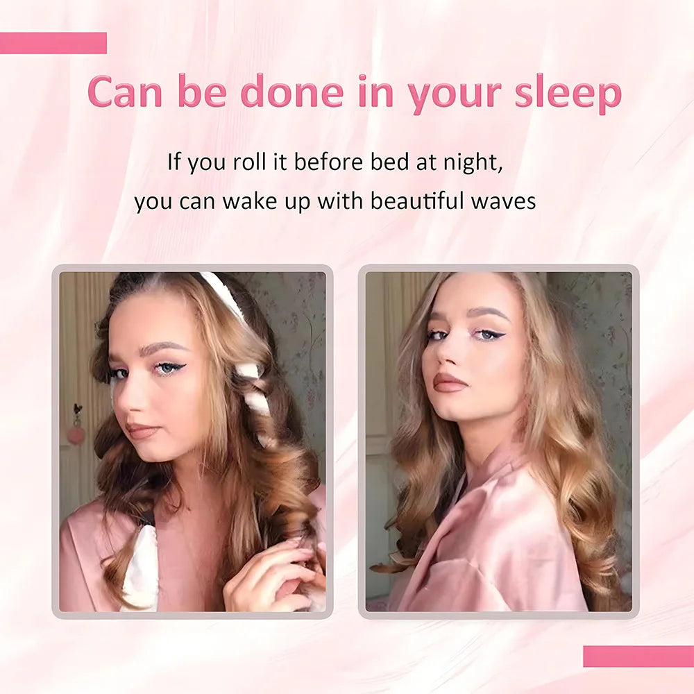 4-Piece Heatless Curling Rods – Sponge Hair Curlers for Waves Heatless Hair Curlers PRIMED