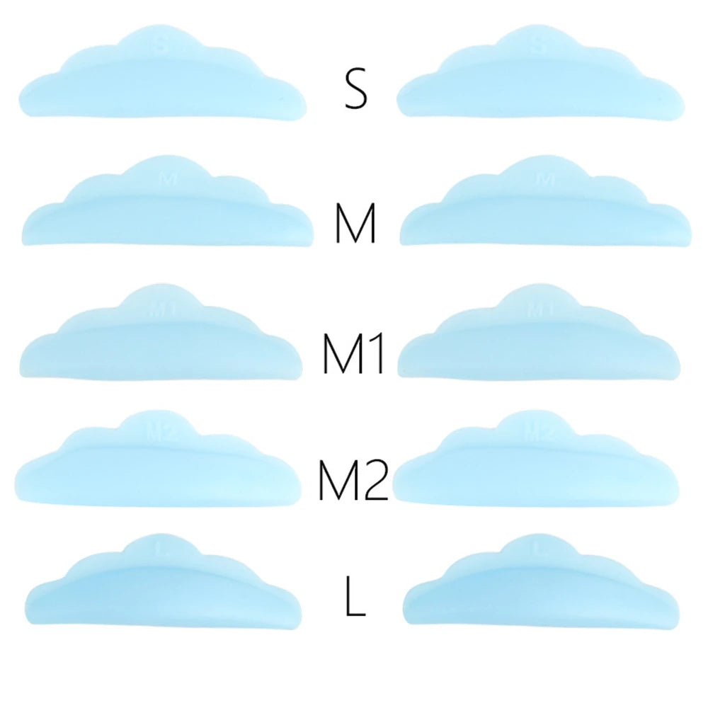 5 Pairs Silicone Lash Lift Perm Pads | Eyelash Extension Tool Lash Lift Pads PRIMED blue
