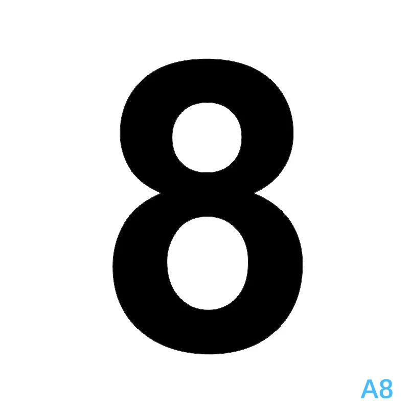 Large 6.9" Self-Adhesive Number Sticker – Bins, Mailboxes & Doors
