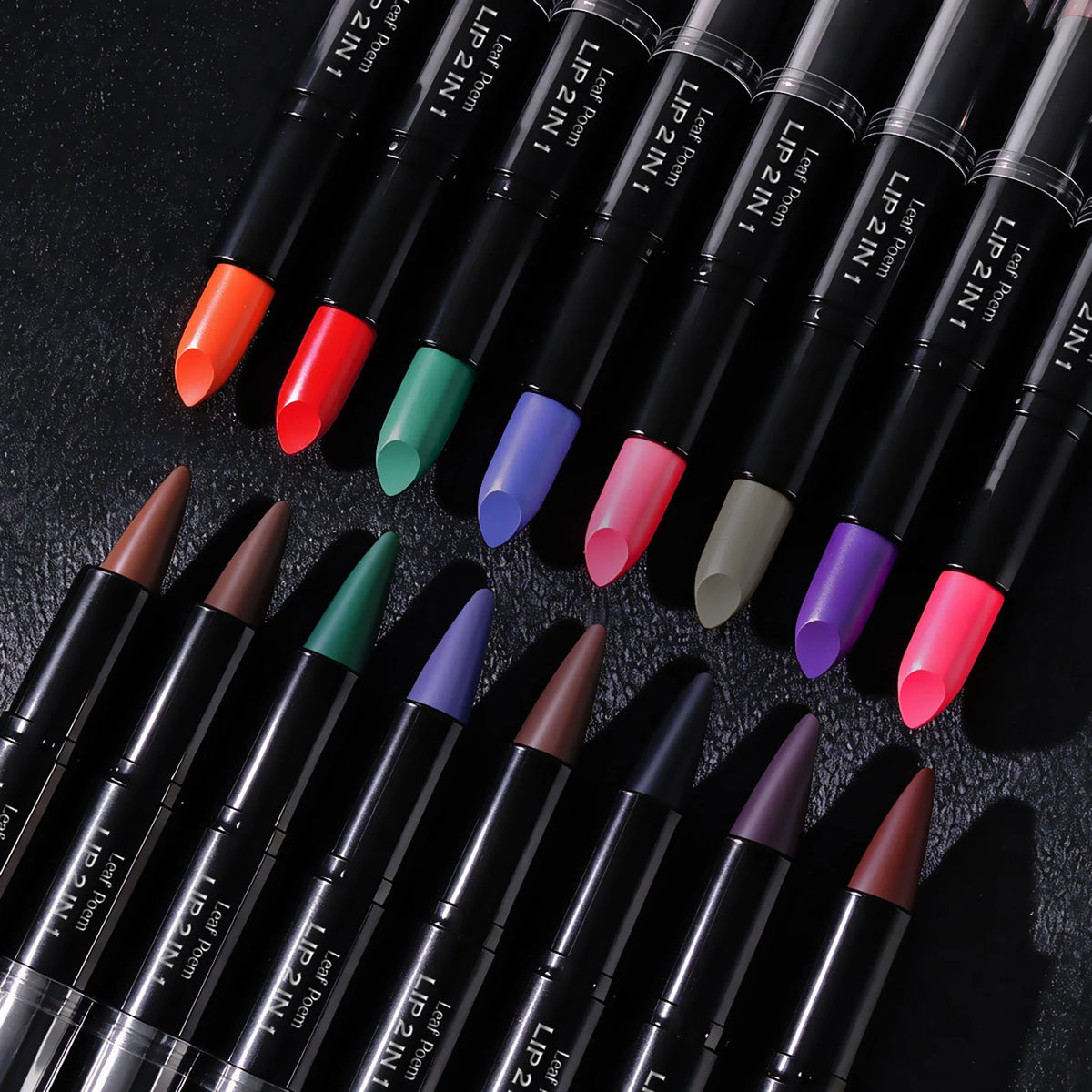 2-in-1 Matte Lipliner & Lip Gloss Pencil – 8 Colors, Waterproof Lipliner & Lip Gloss PRIMED