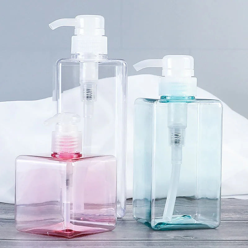 Square Refillable Pump Bottle – Soap, Shampoo & Lotion 100–650ml