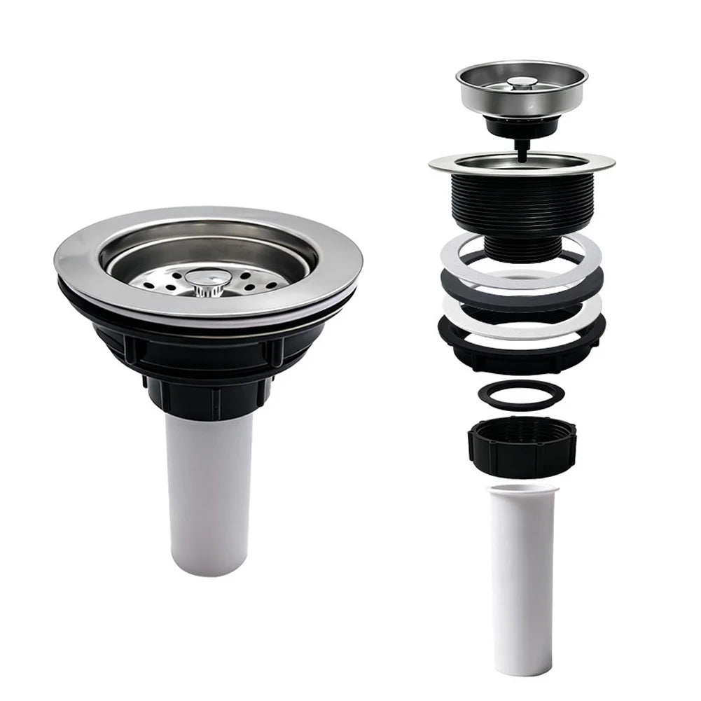 Under Sink Trap & Kitchen Drain Filter | 430 Stainless Steel Kitchen Drain Filter PRIMED