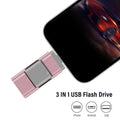 JASTER 3-in-1 USB 3.0 Flash Drive 256GB for iPhone iPad USB Flash Drive PRIMED 16 GB Roes Gold CN