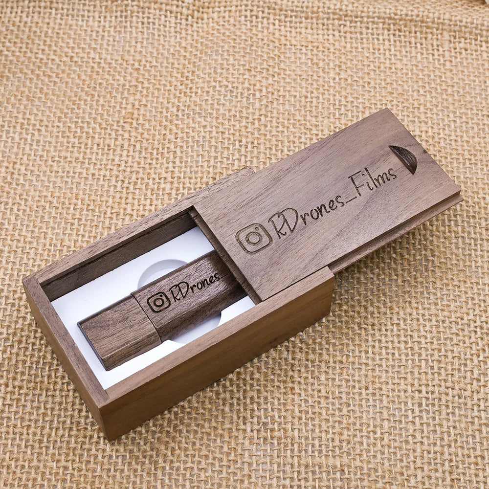 20-Pack Custom Logo Wooden USB Flash Drives 4GB–128GB USB Flash Drive PRIMED