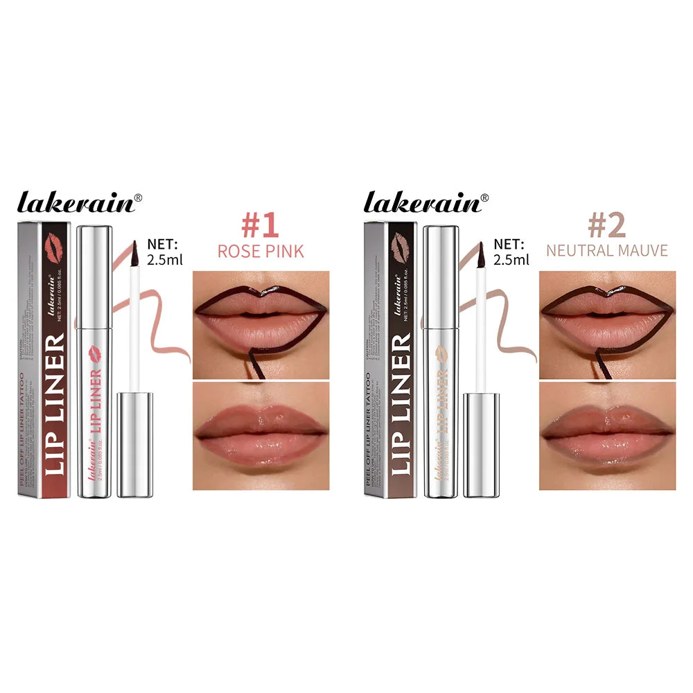 Peel Off Matte Lip Liner Pencil – Waterproof & Long Lasting Lip Liner Pencil PRIMED 01 Add 02-2Pc