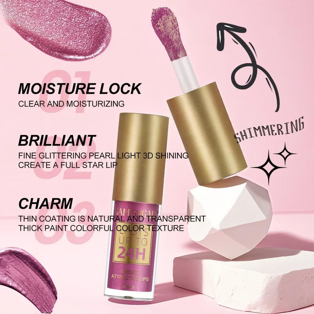 SAM SUGAR Chameleon Lip Gloss 6 Colors Pearl Waterproof