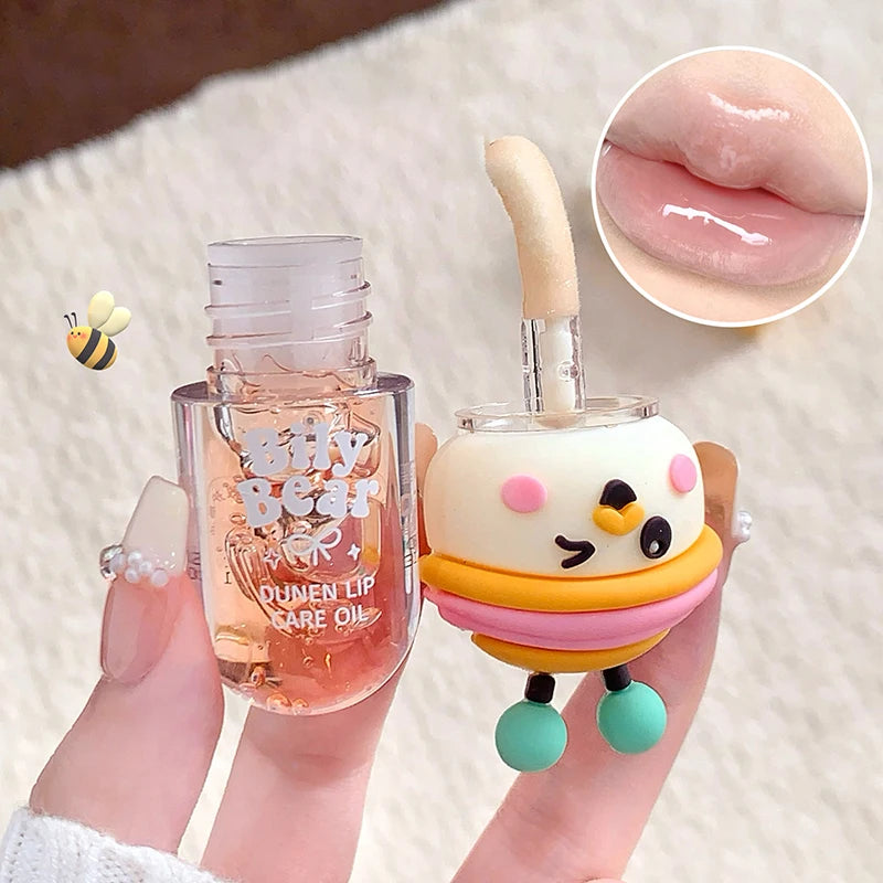 Peach Honey Jelly Lip Oil – Glossy Hydrating Mirror Lip Gloss Lip Gloss Oil PRIMED