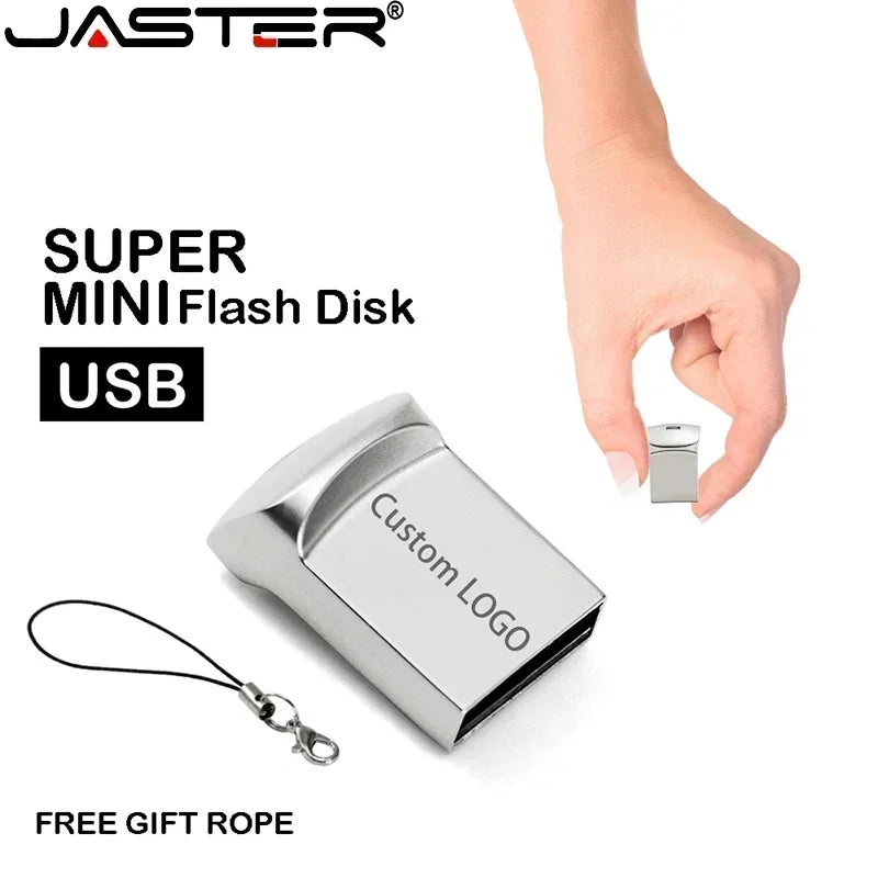 JASTER Mini Metal USB Flash Drive 32GB 64GB | Waterproof USB Flash Drive PRIMED
