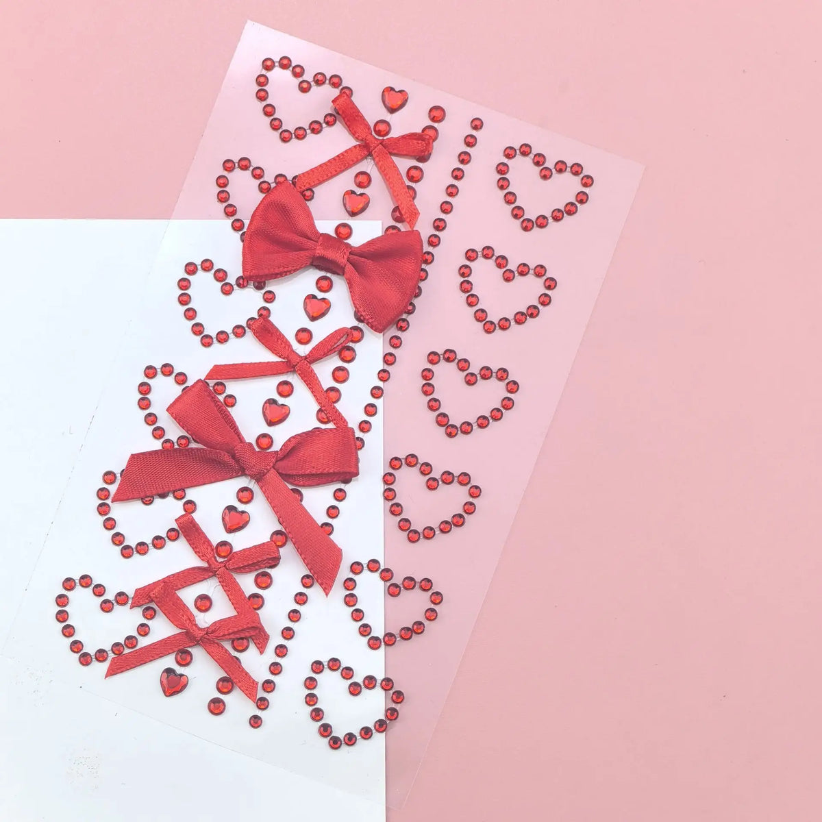 Rhinestone Ribbon Bow Face Stickers – DIY Temporary Tattoo Makeup