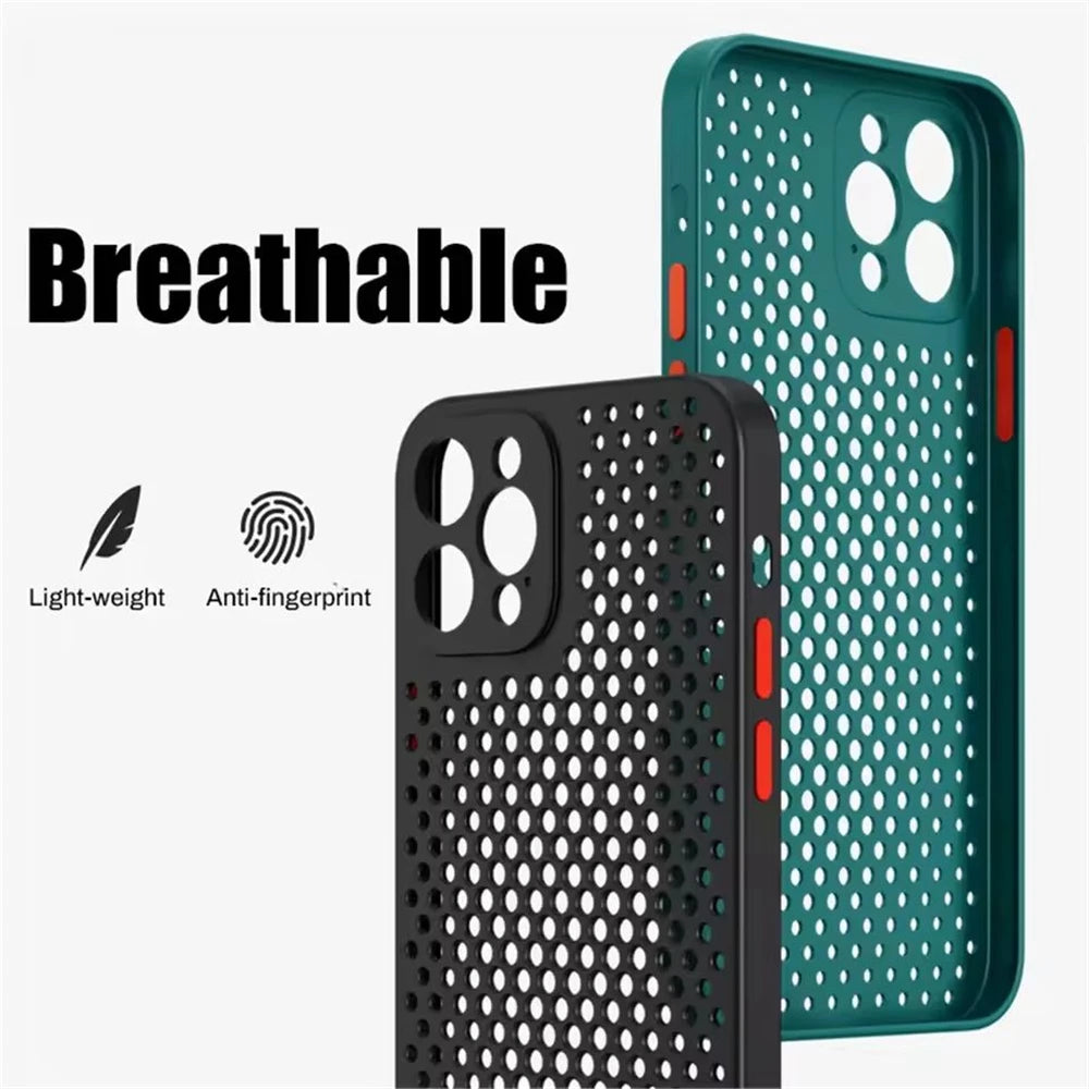 Cooling Breathable Silicone iPhone Case | Geometric Bumper Cover Silicone Phone Case PRIMED