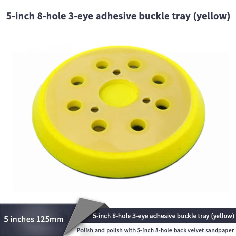 5" 125mm Hook & Loop Sanding Pad – 8-Hole Disc Grinder Backing