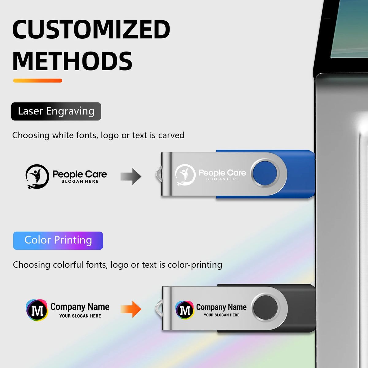 Type-C USB 3.0 Flash Drive 4GB–128GB | Custom Logo & Key Chain USB Flash Drive PRIMED